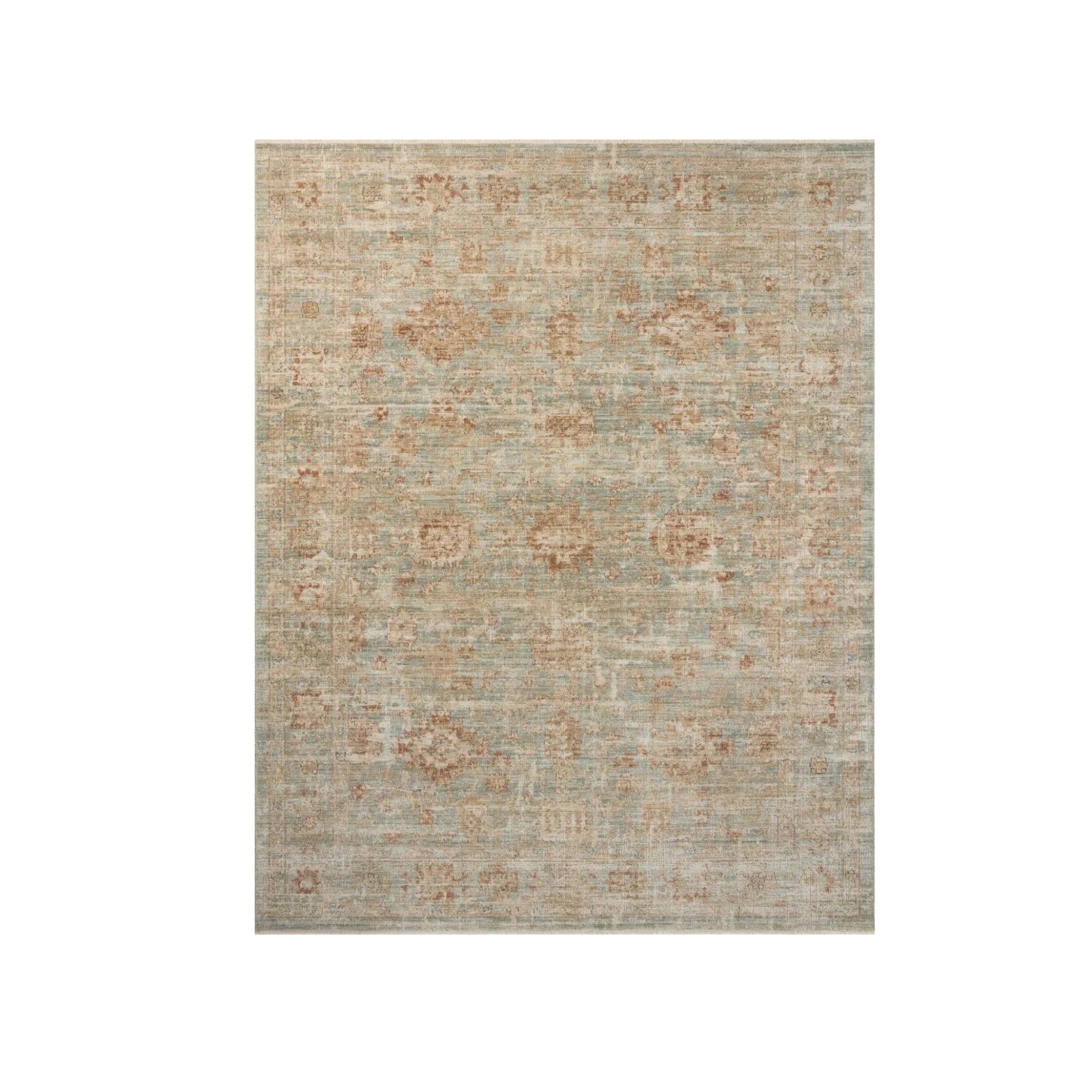 Heritage Rug in Aqua/Terracotta: Available at City Home PDX