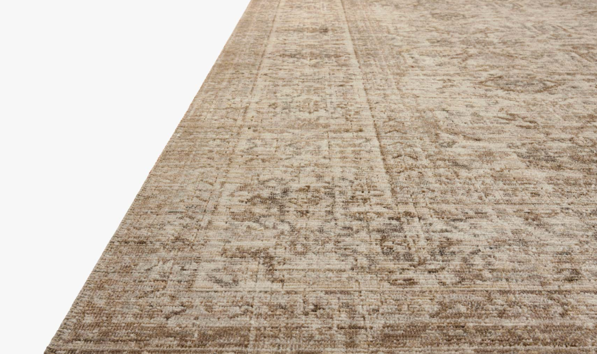 Heritage Rug in Ivory/Natural: Product Pile Height View