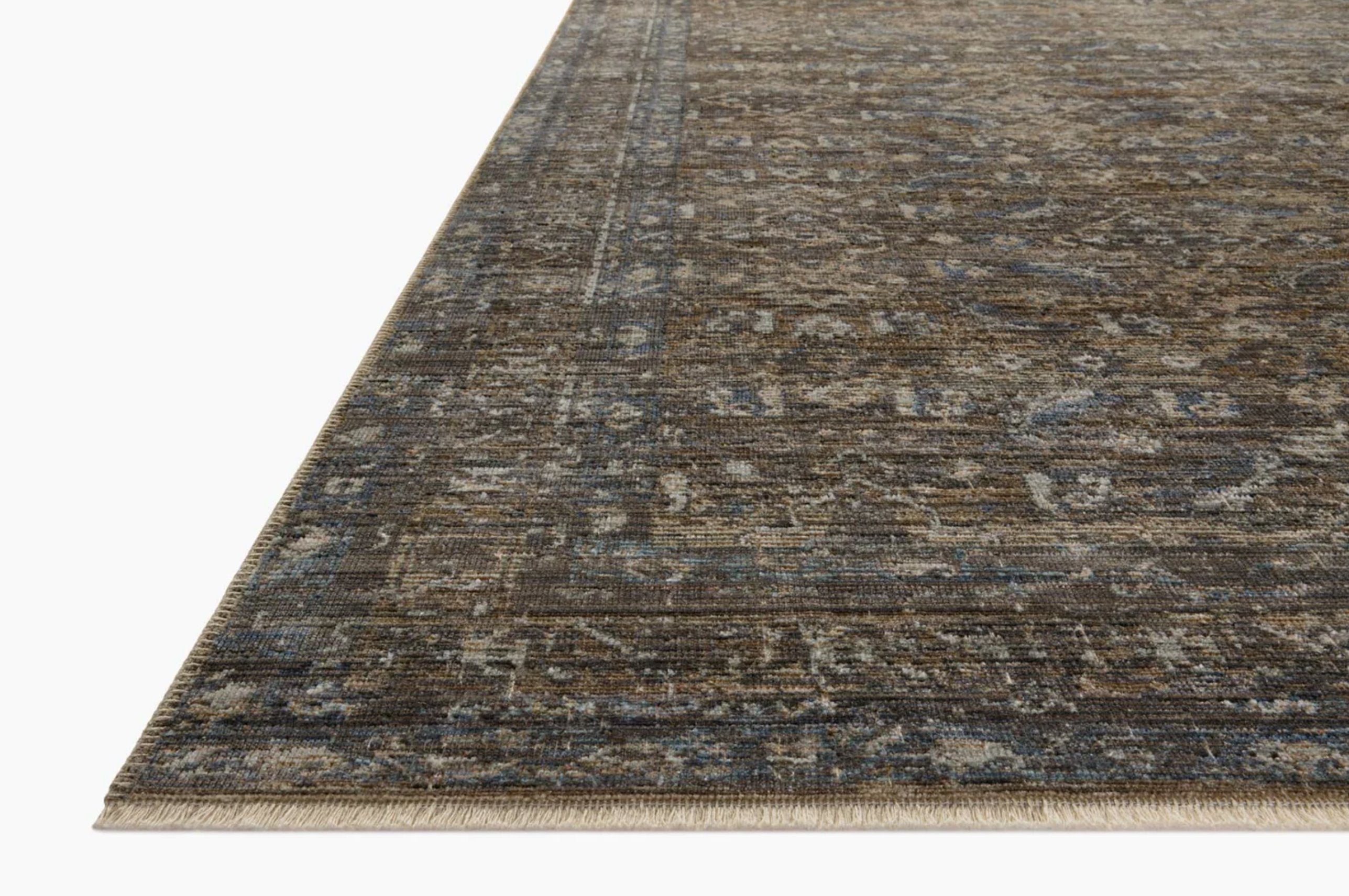 Heritage Rug in Lagoon/Tobacco: Pile Height