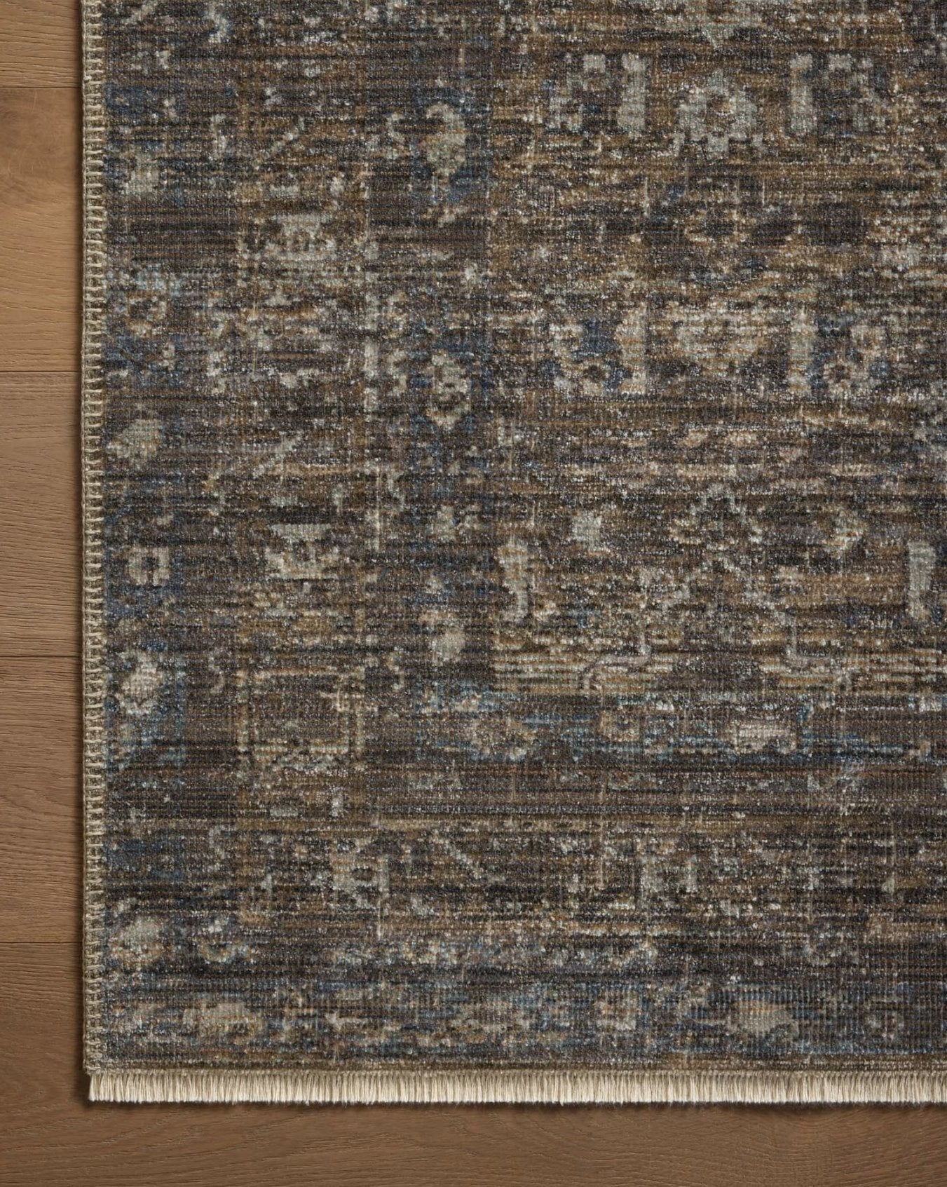 Heritage Rug in Lagoon/Tobacco: Pattern View