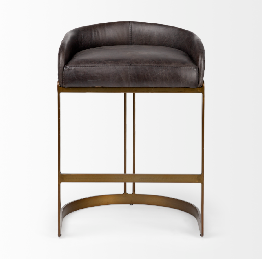 Hollyfield Leather Counter Stool: Available at City Home PDX
