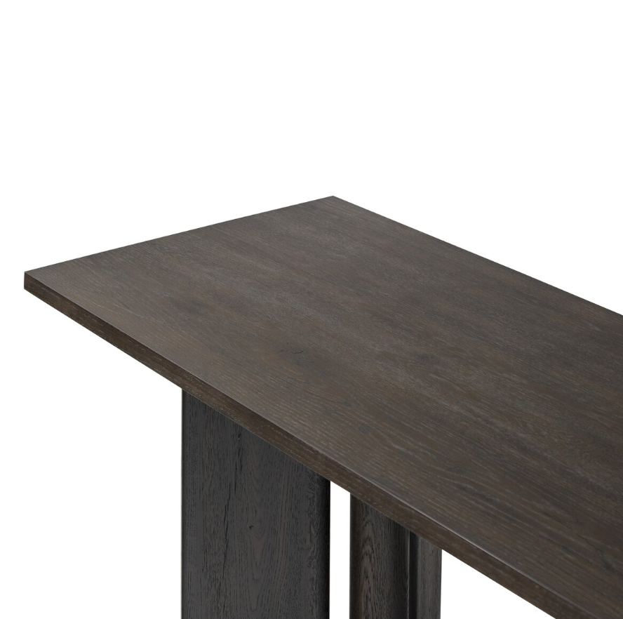 Huxley Console Table: Tabletop Corner View