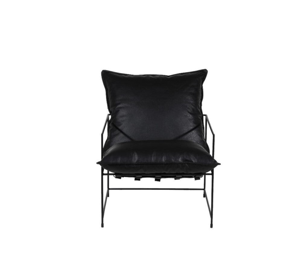 Hagen Leather Accent Chair: Front Product View
