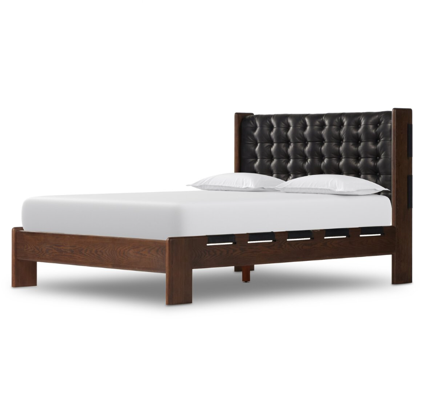Halston Leather Bed-King: Product View