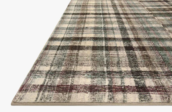 Chris Loves Julia X Loloi Humphrey Rug in Forest/Multi: Product Pile Height View