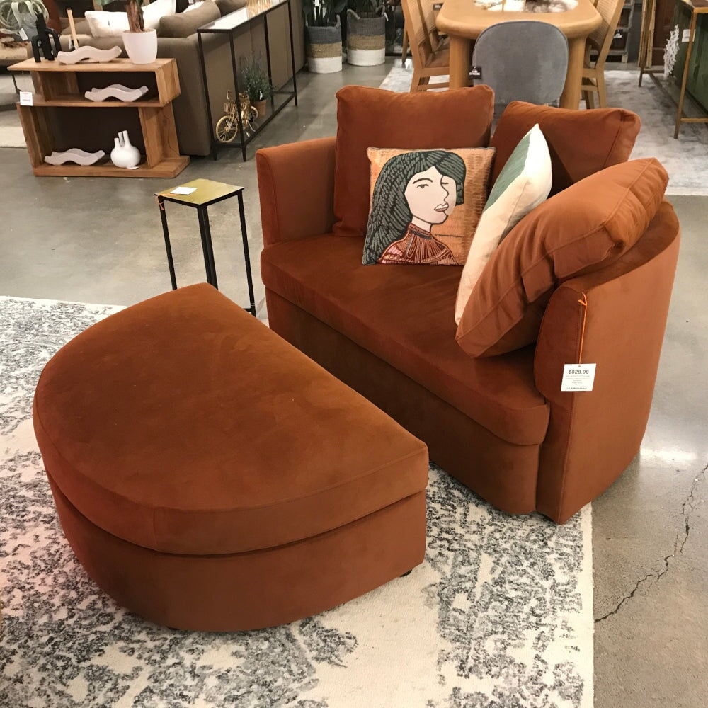 Aurora Chair and Ottoman