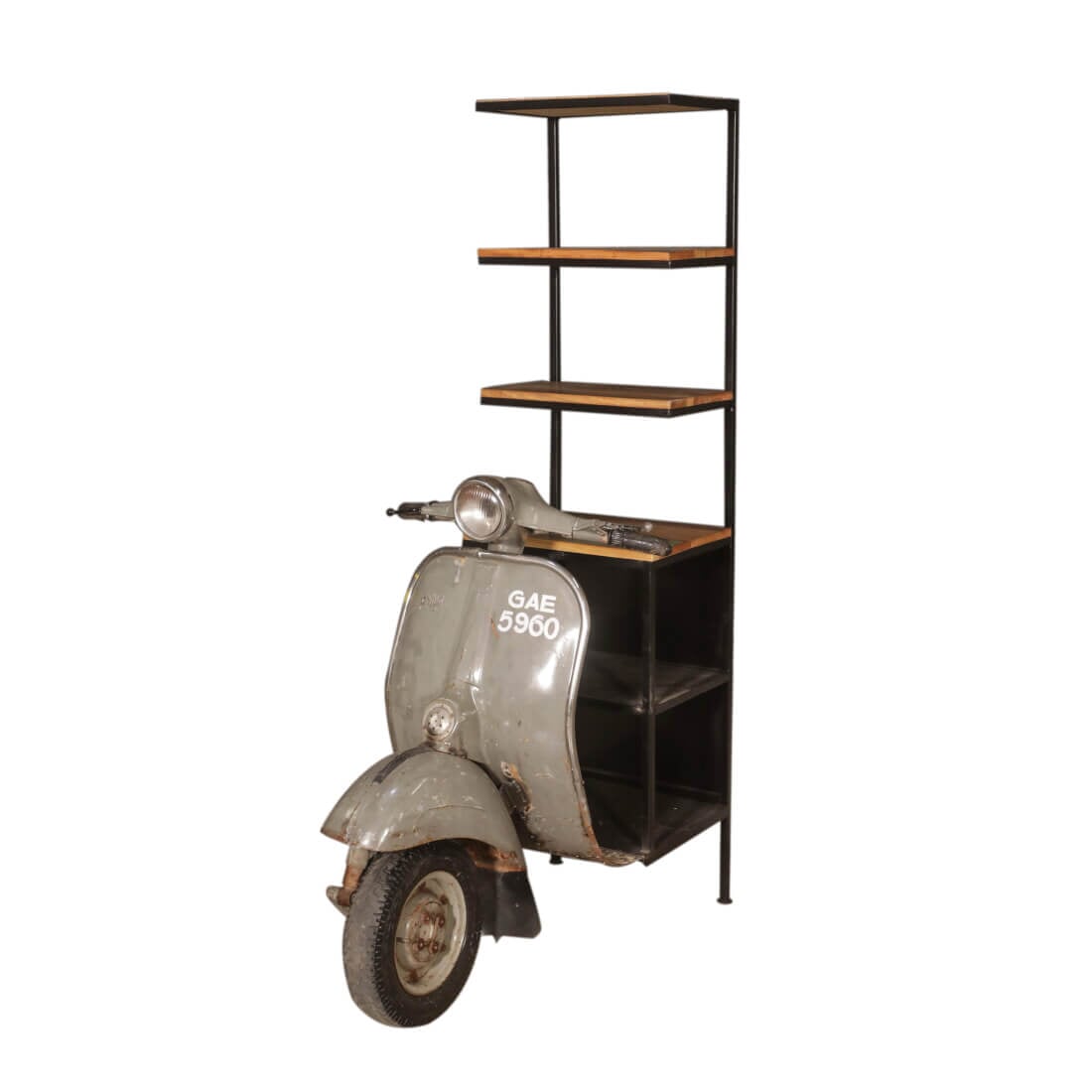 Iron Bike Bar with Shelves: Different Color View