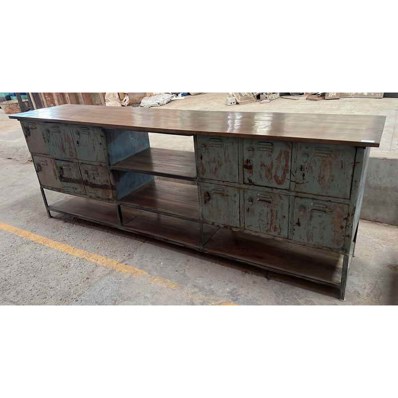 Iron Sideboard with Wooden Tabletop-Style Two: Available at City Home PDX