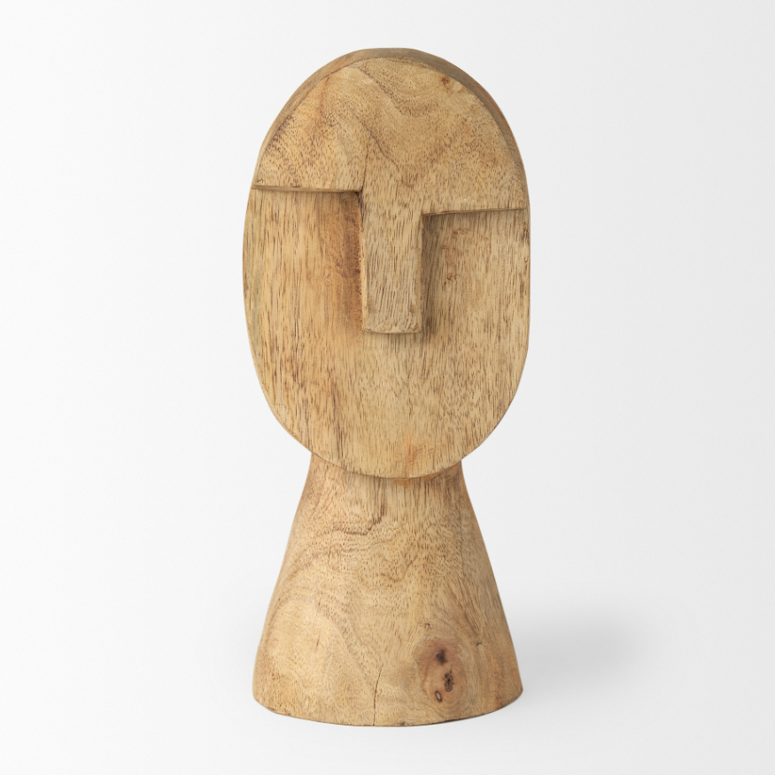 Ivan Wooden Head Sculpture-Size Medium: Available at City Home PDX