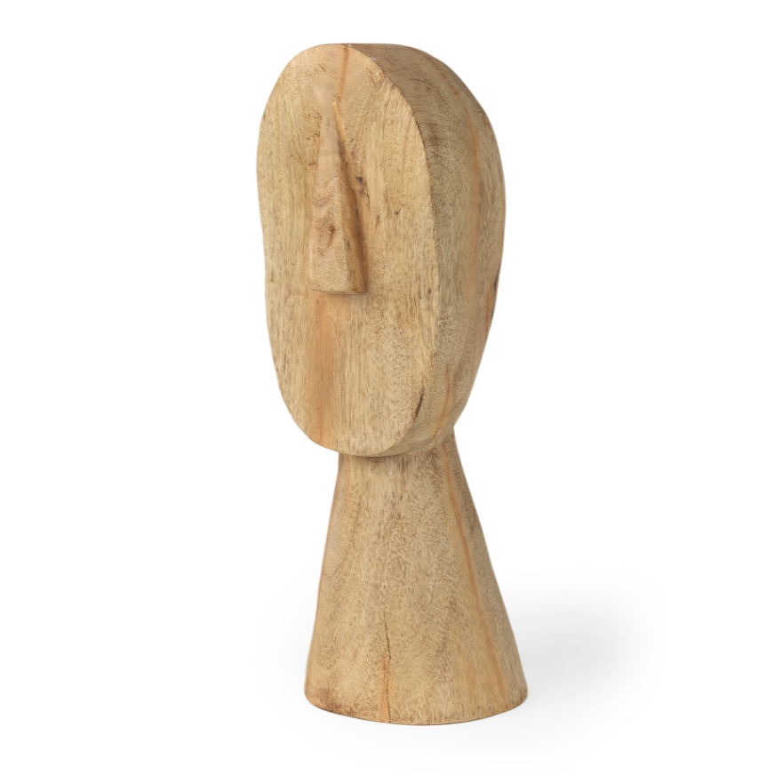 Ivan Wooden Head Sculpture-Size Large: Product View