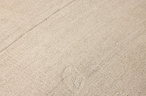 Ivory Pouf: Fabric Upholstery View