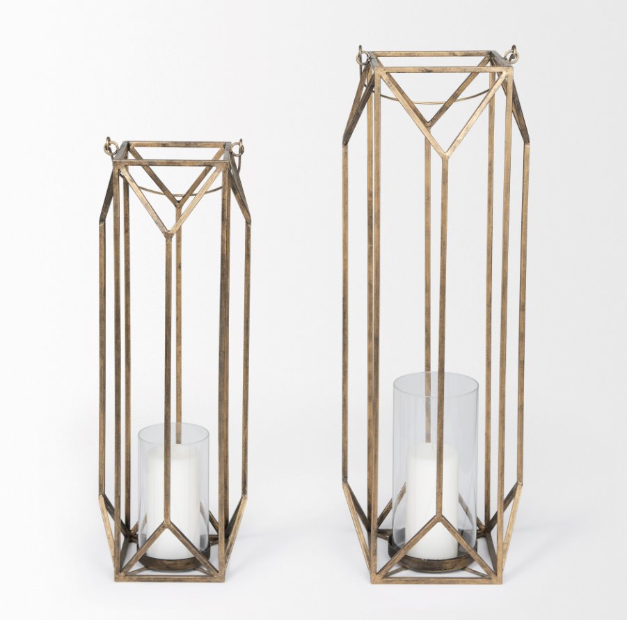 Ivy Cage Candle Lanterns: Front Product View