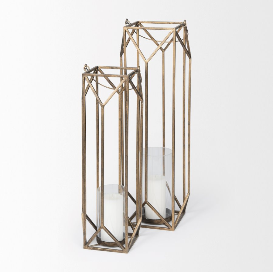 Ivy Cage Candle Lanterns: Side Product View