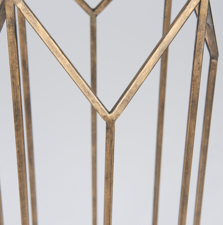 Ivy Cage Candle Lanterns: Metal Finish View