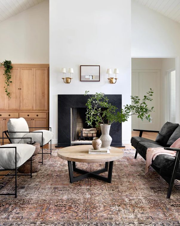 Chris Loves Julia X Loloi Jules Rug in Terracotta/Multi: Product Style View