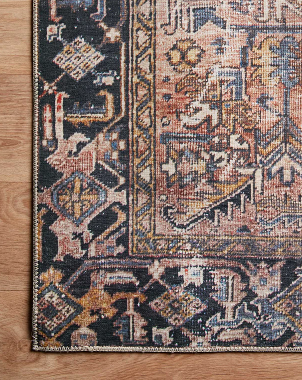 Chris Loves Julia X Loloi Jules Rug in Terracotta/Multi: Up-Close Product Pattern View