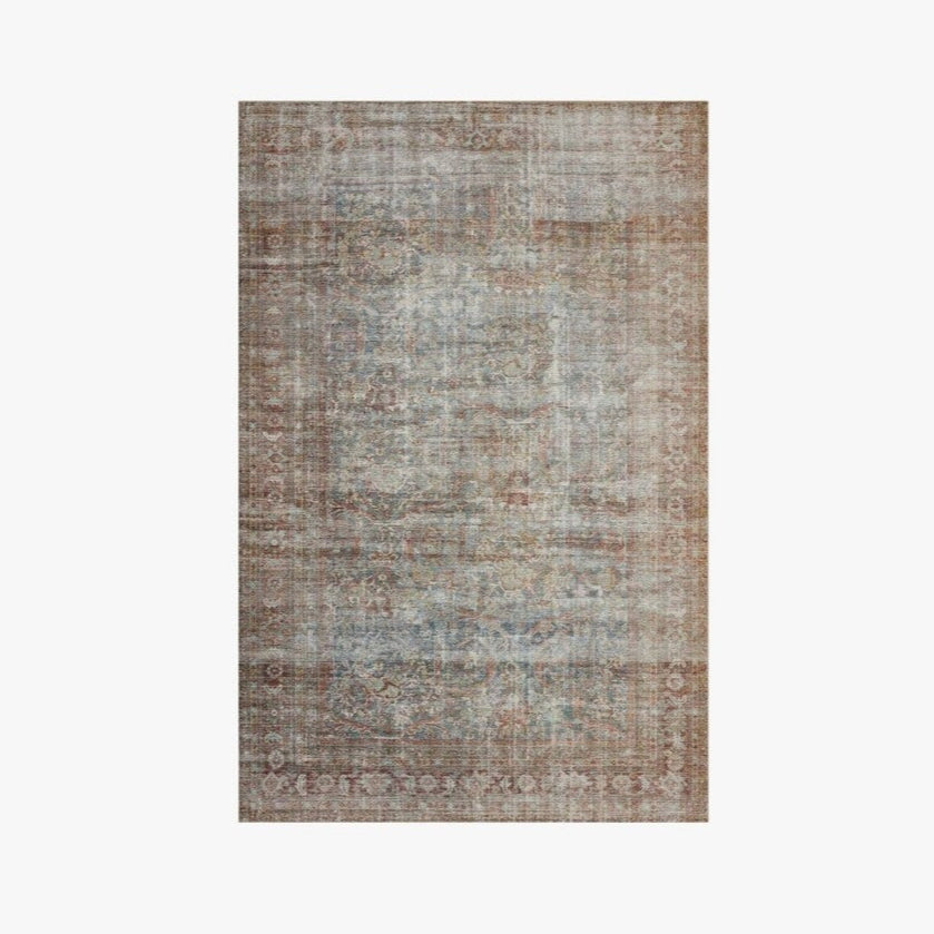 Chris Loves Julia x Loloi Jules Rug in Lagoon/Brick: Available at City Home PDX