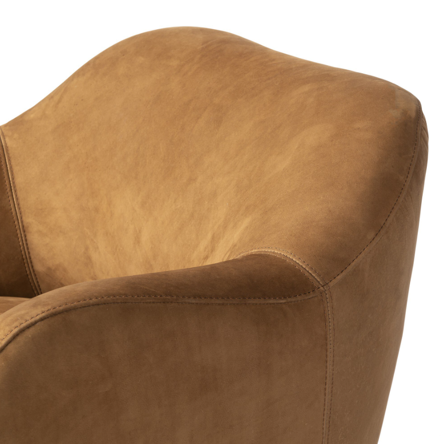 Julius Swivel Chair-Nubuck Coganc: Product Backrest View