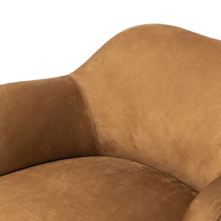 Julius Swivel Chair-Nubuck Coganc: Up-Close Product View
