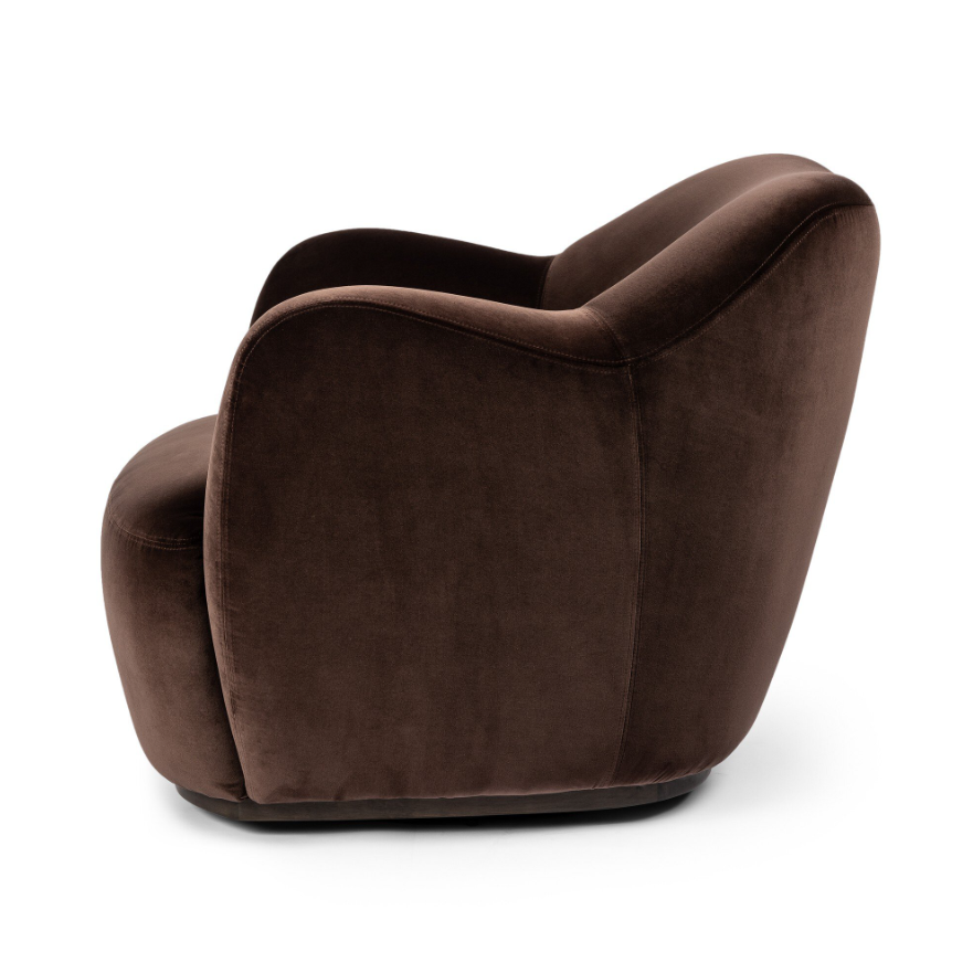 Julius Swivel Chair-Surrey Coca: Product Side View