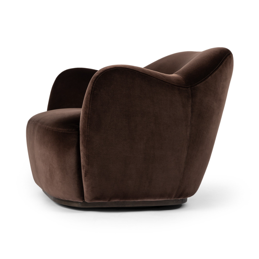 Julius Swivel Chair-Surrey Coca: Product Quarter View