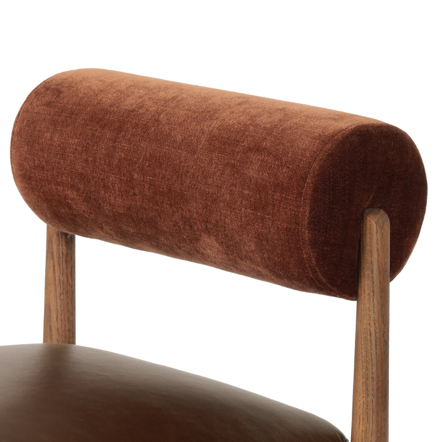 Jazelle Counter Stool: Bolstered Cylinder Seat Back View