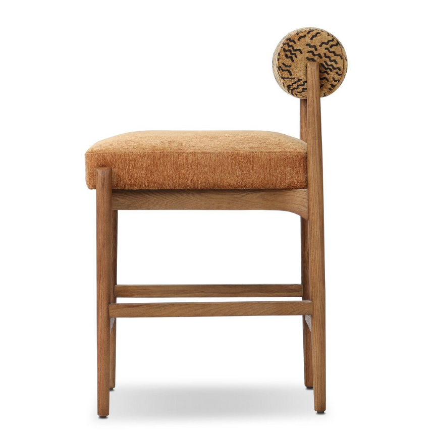 Jazelle Counter Stool-Dharma Ochre: Product Side View