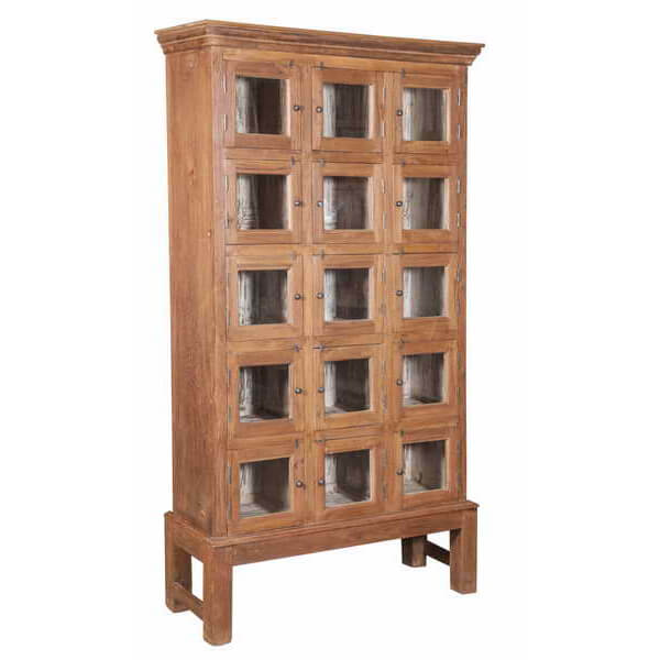 Vintage Teak Cabinet with Glass Doors - shop unique vintage furniture at City Home