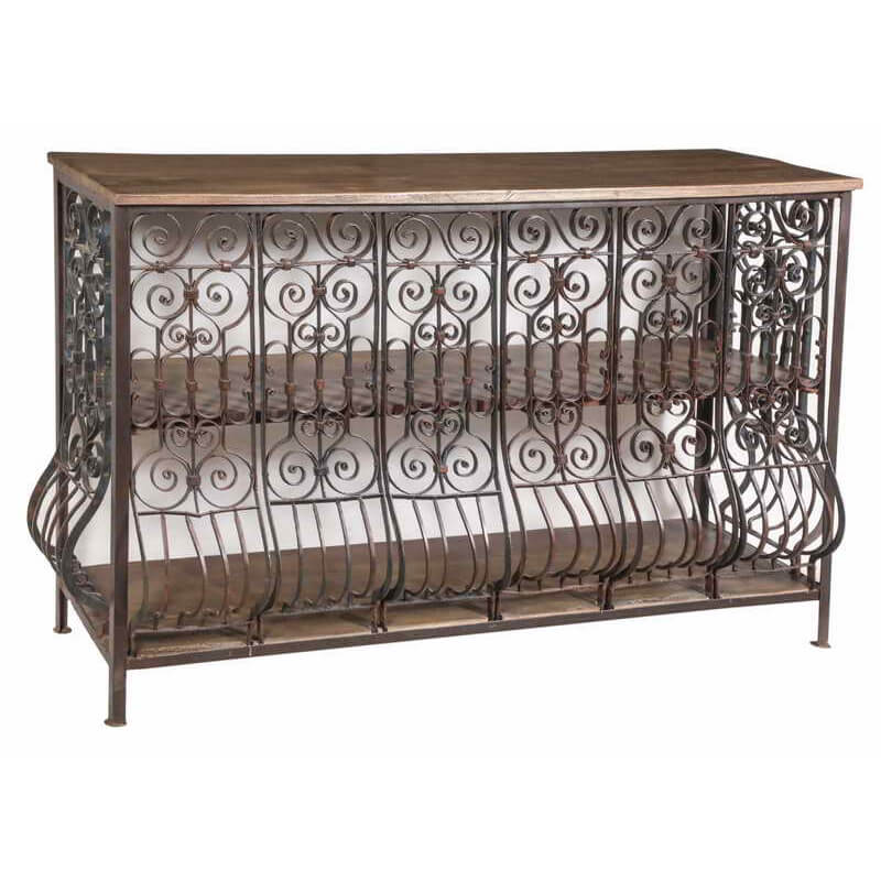 Balcony 2 Shelf Console Table with curved railings - shop unique furniture at City Home