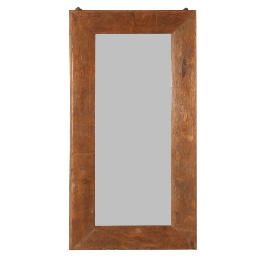 Tall Teak Frame Mirror - shop reclaimed wood mirrors at City Home