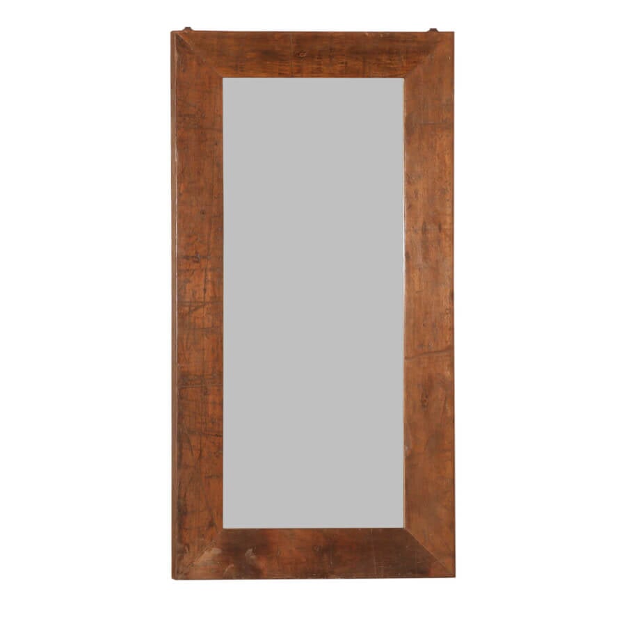 Tall Teak Frame Mirror Style A - shop reclaimed wood mirrors at City Home
