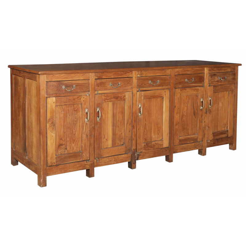 Wooden 5 Door Sideboard with Drawers -Style A: shop unique furniture at City Home