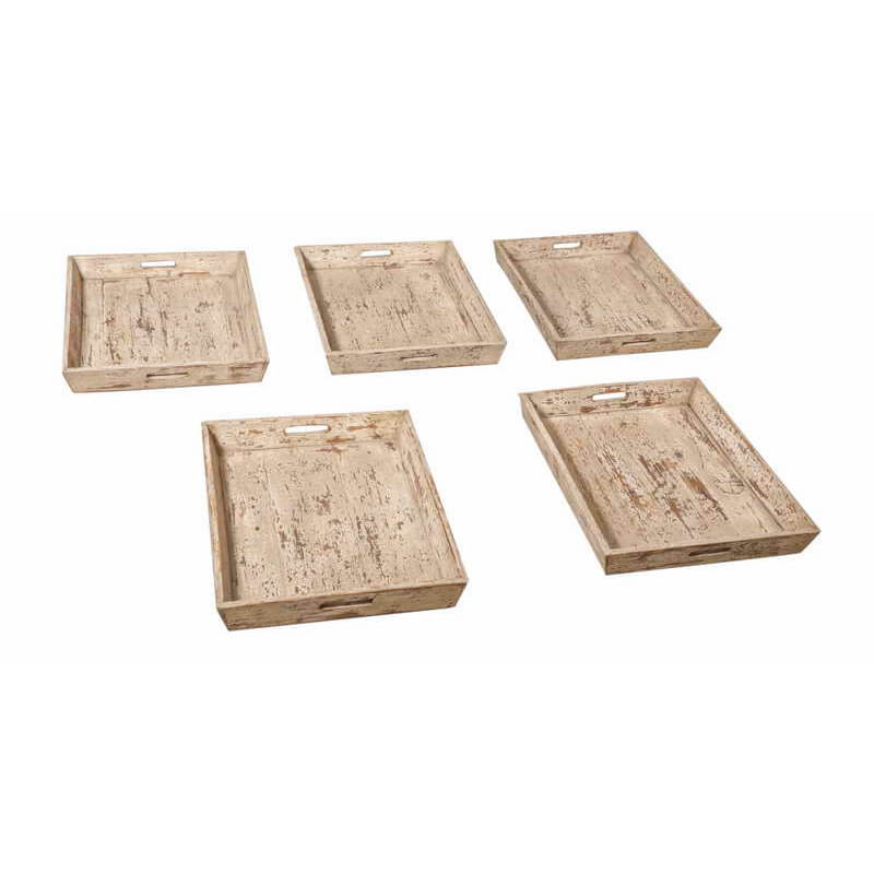 Wooden Tray - a selection of rustic wooden trays available at City Home