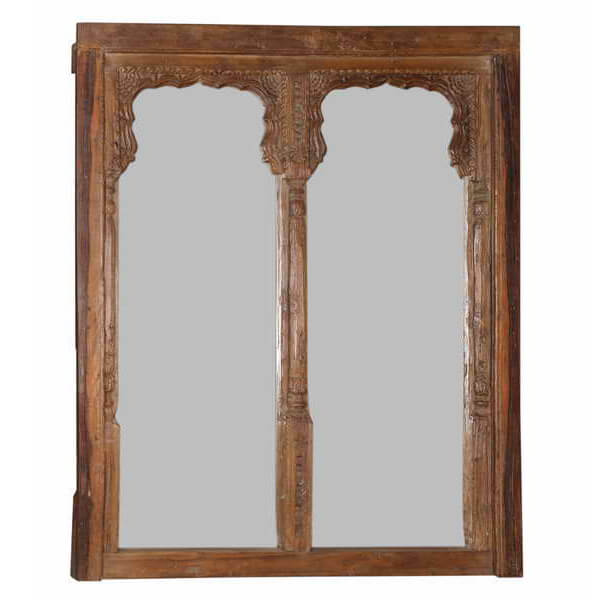 Teak Frame with Double Mirror - shop unique vintage mirrors at the City Home Heritage Marketplace