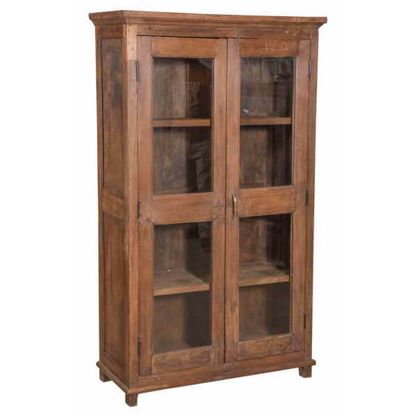 Teak Cabinet with Glass Style Eight: Available at City Home PDX