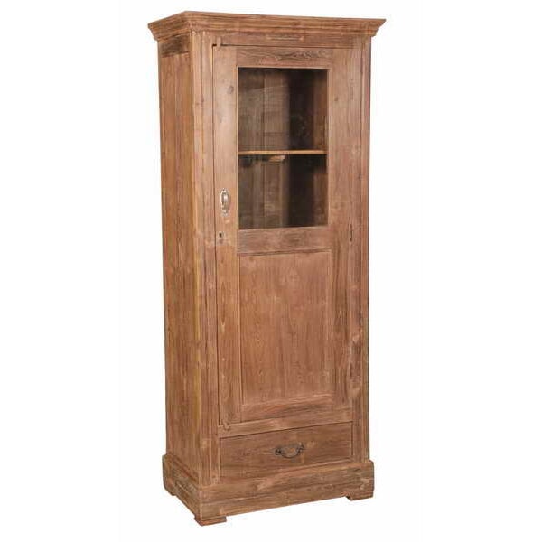 Teak Cabinet with Glass Style One- shop vintage and reclaimed furniture at City Home