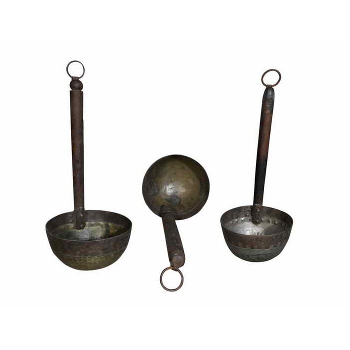 Vintage Iron Spoon with Teak Handle style 4