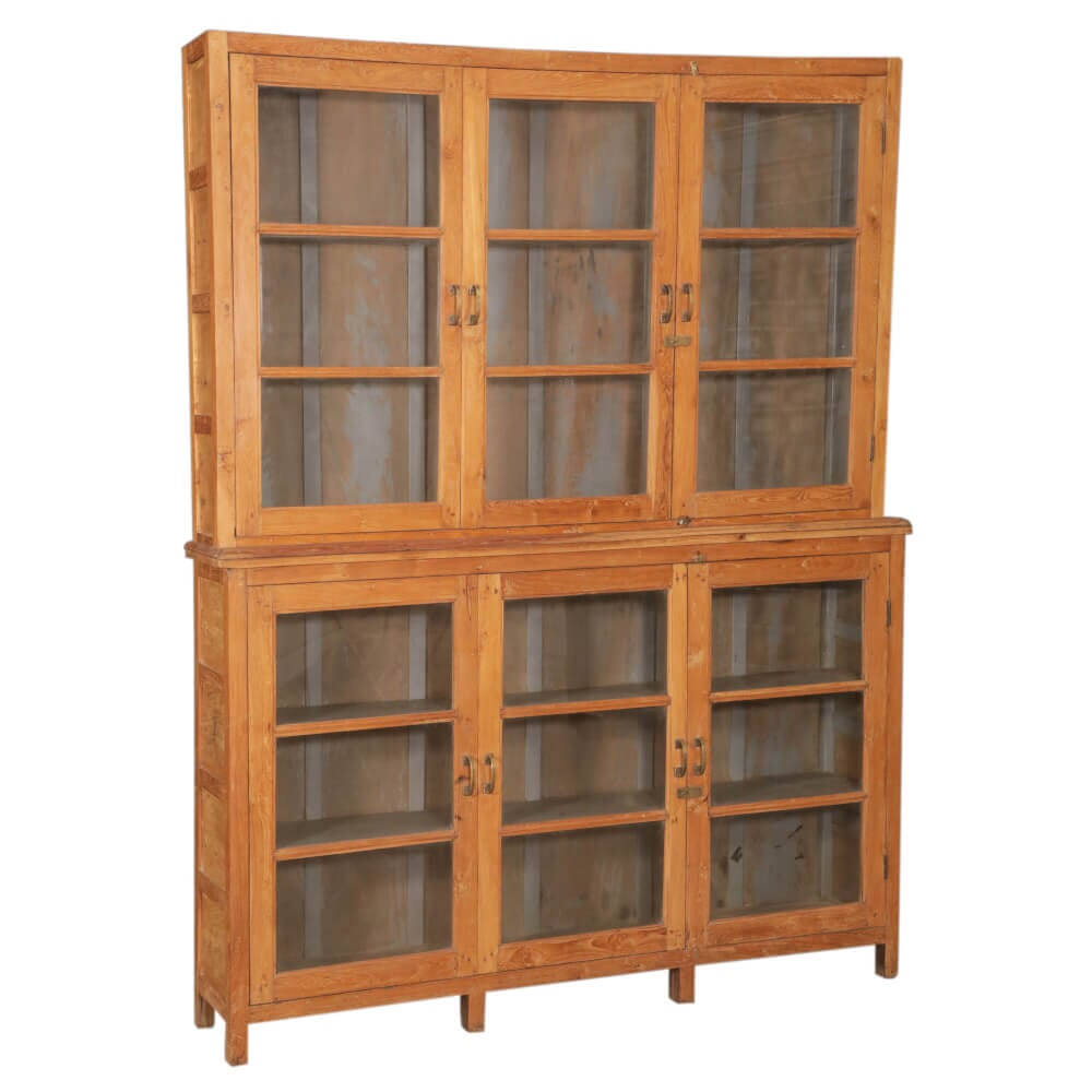 Artisan 6 Door Cabinet with Glass - Extra Large - shop furniture made from reclaimed materials at City Home