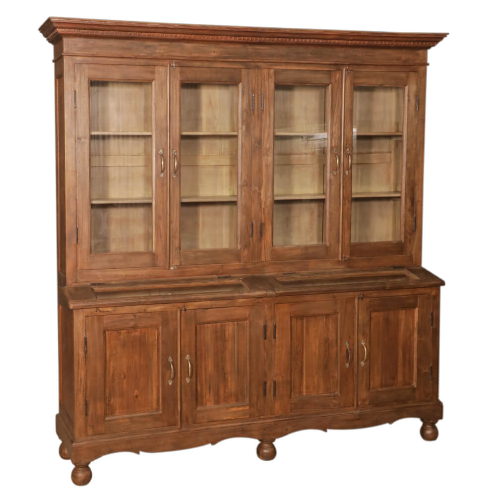 Teak Estate Cabinet with Glass - shop reclaimed and vintage furniture at City Home