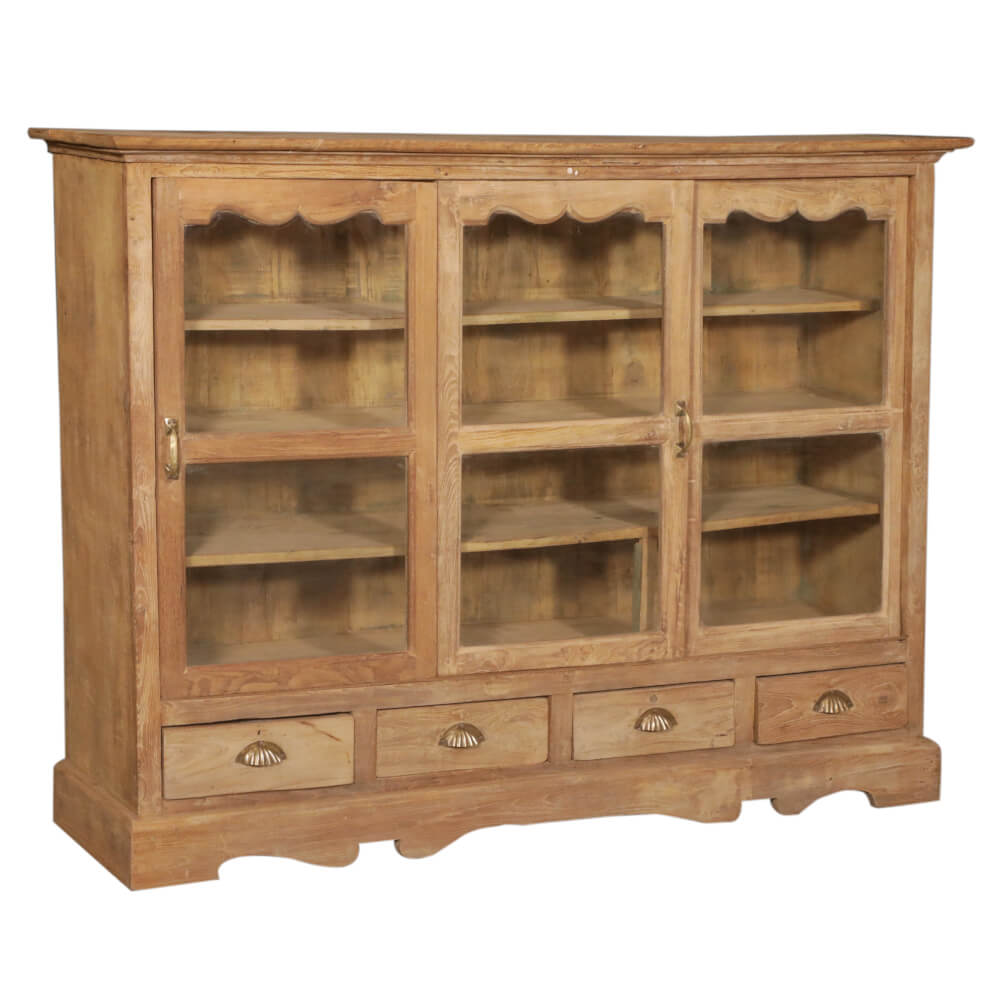 Light Teak Cabinet with Glass - shop vintage and reclaimed furniture at City Home