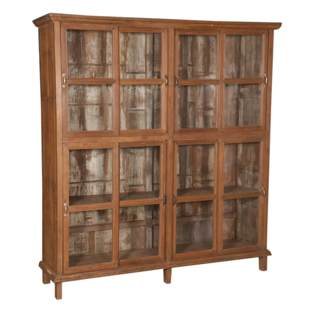 Artisan 8 Door Cabinet with Glass - rustic and unique furniture at City Home