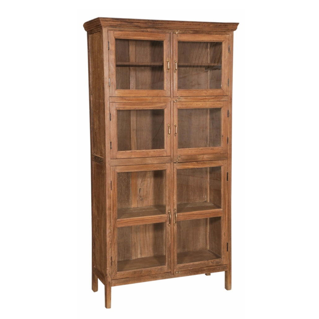 Handcrafted 6 Door Cabinet with Glass - shop artisan crafted storage furniture at City Home