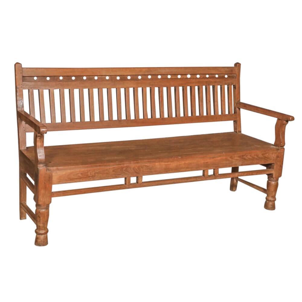 Artisan Reclaimed Teak Bench - Style A - shop reclaimed furniture at City Home
