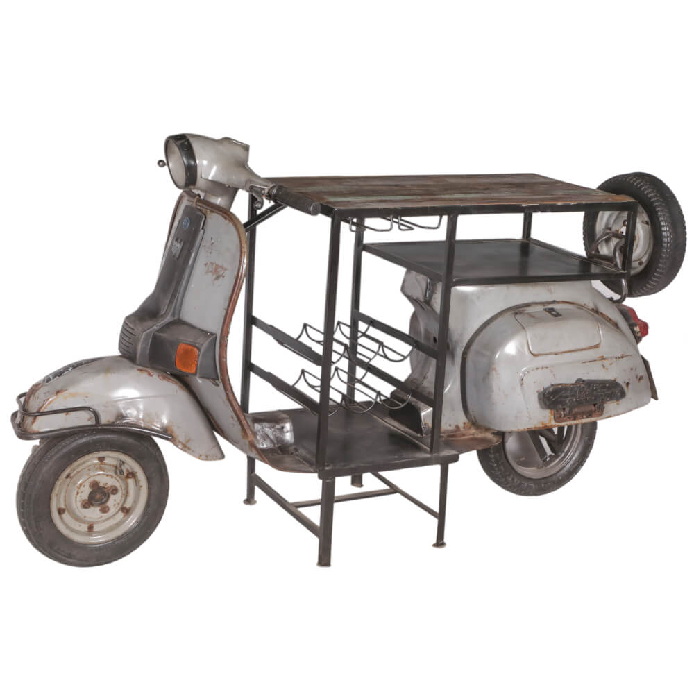 Iron Bike Bar with Shelves - shop unique reclaimed and handcrafted furniture at City Home