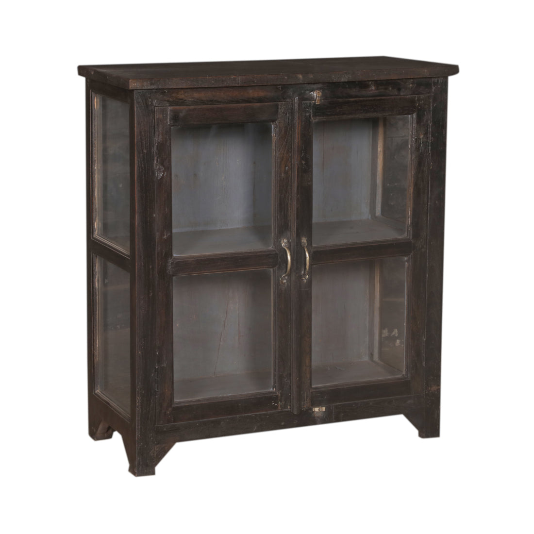Handcrafted wooden cabinet with glass-Style One- available at City Home