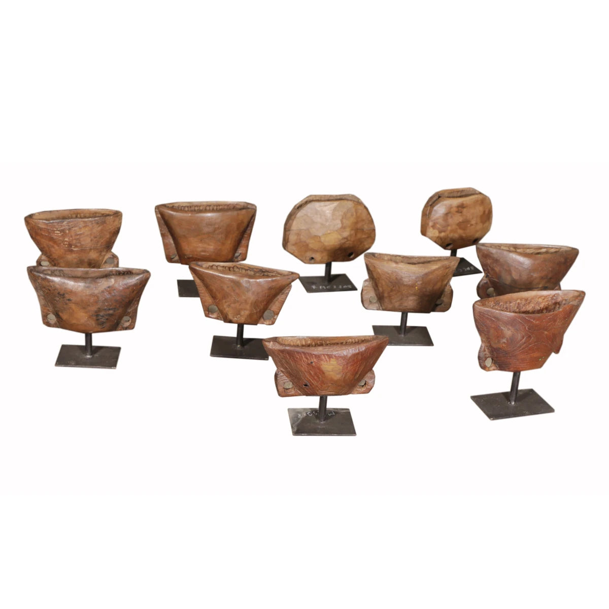 Handcrafted Teak Wood Bowl with Iron Stand - shop unique decor at City Home