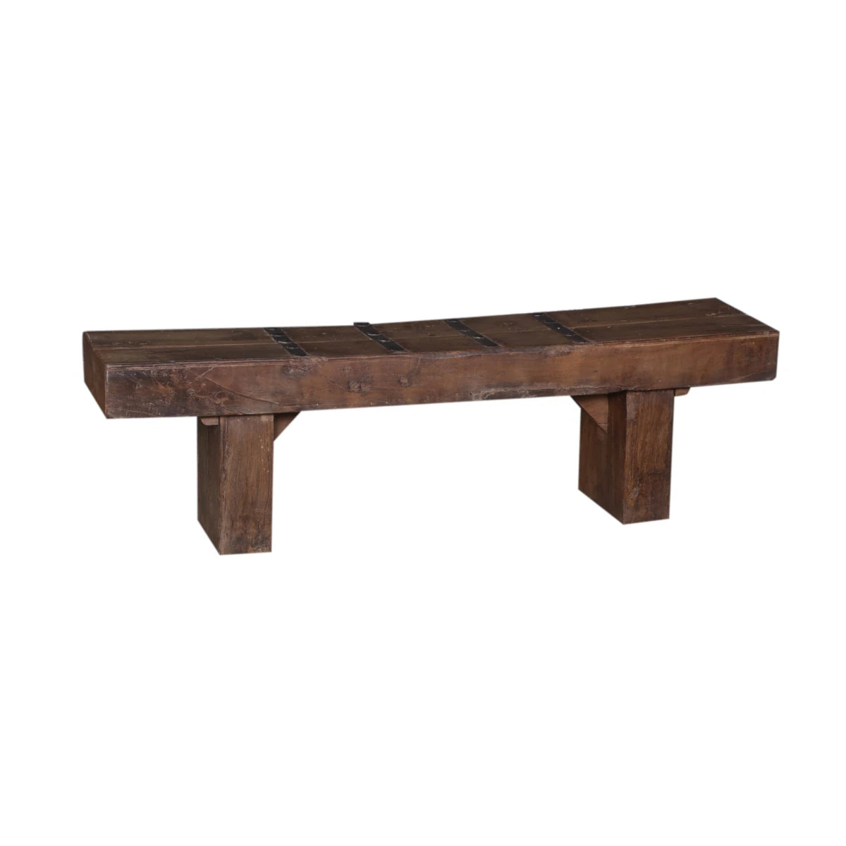 Artisan Crafted Wooden Bench-Style B: Product View