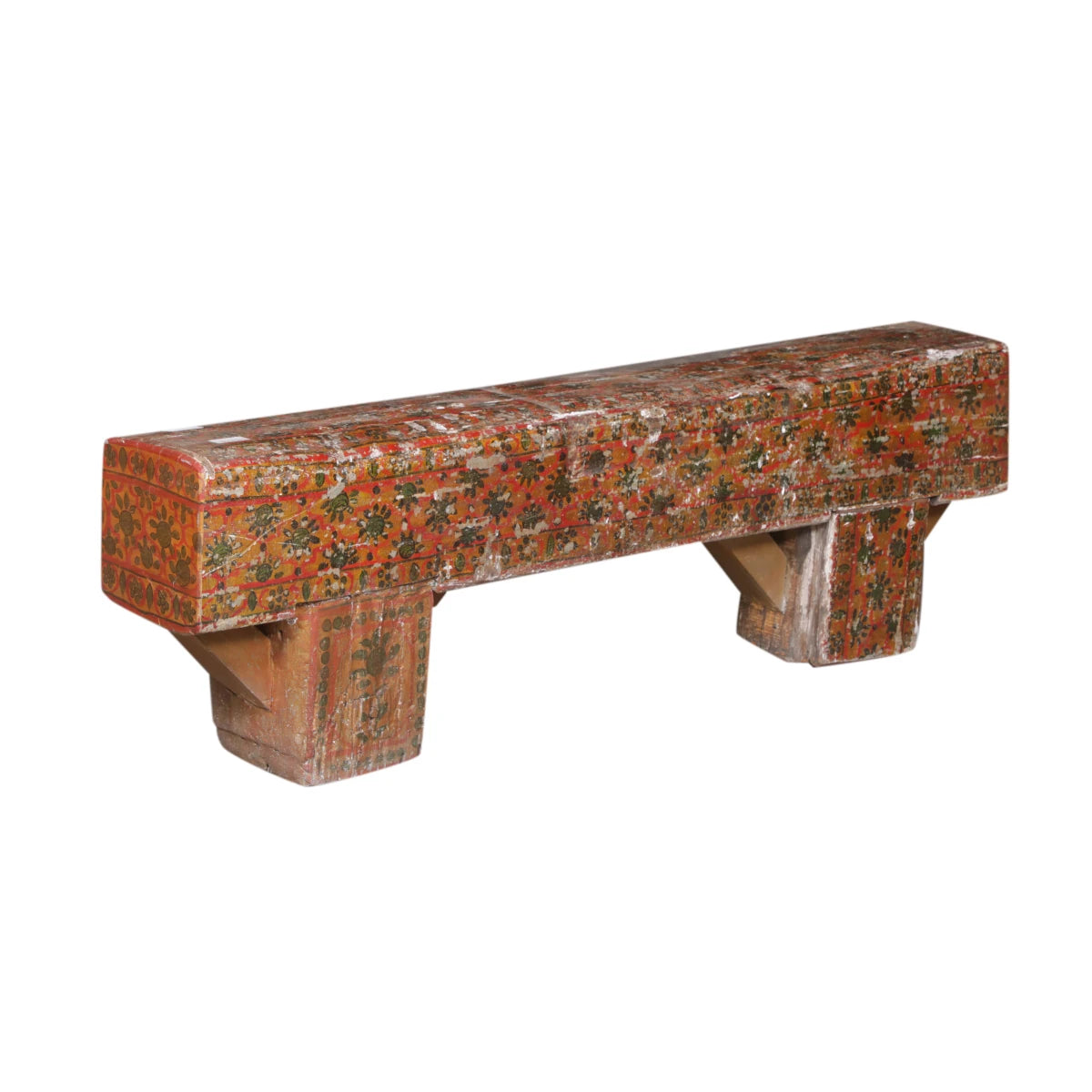 Painted Wooden Bench: Available at City Home PDX