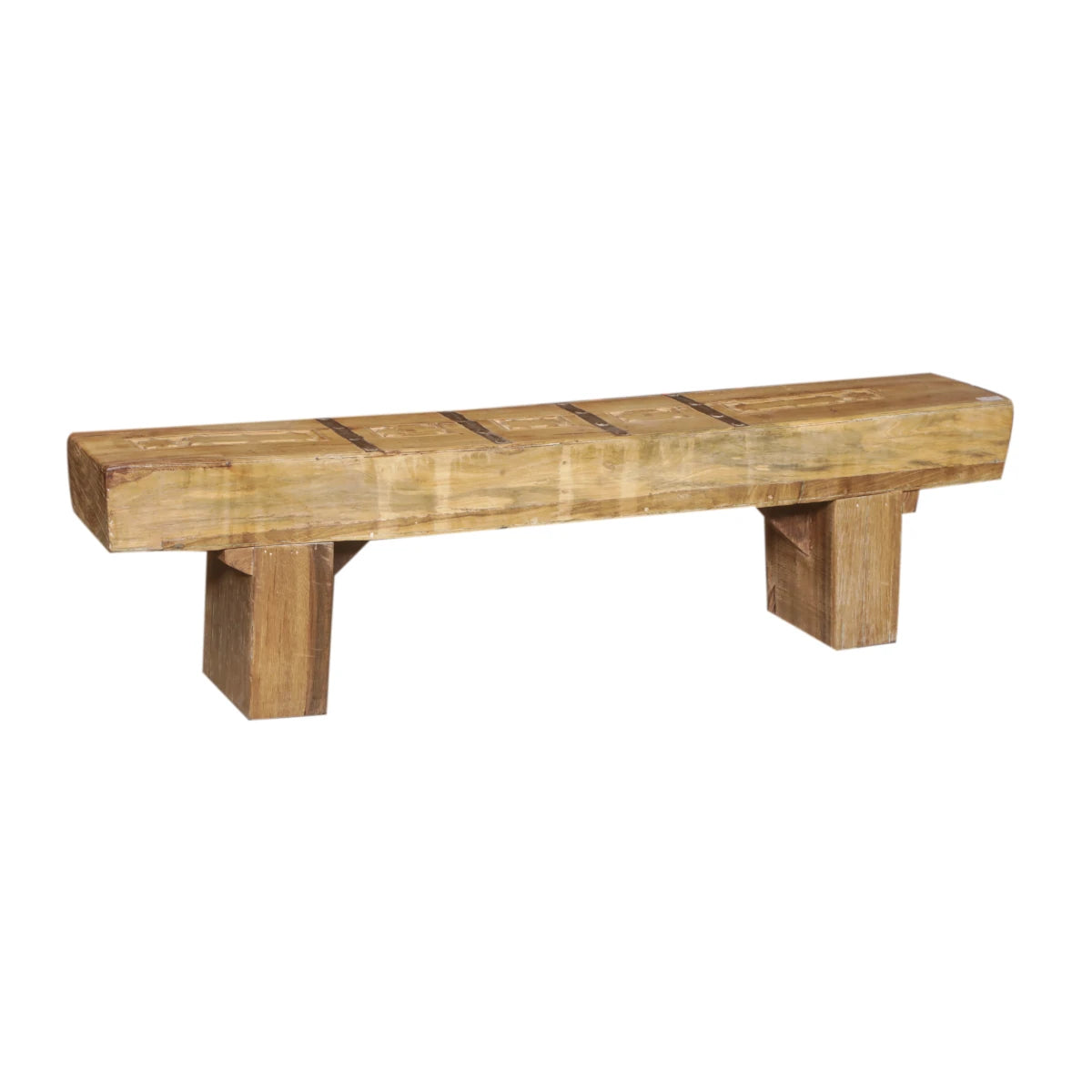 Artisan Crafted Wooden Bench-Style D: Product View