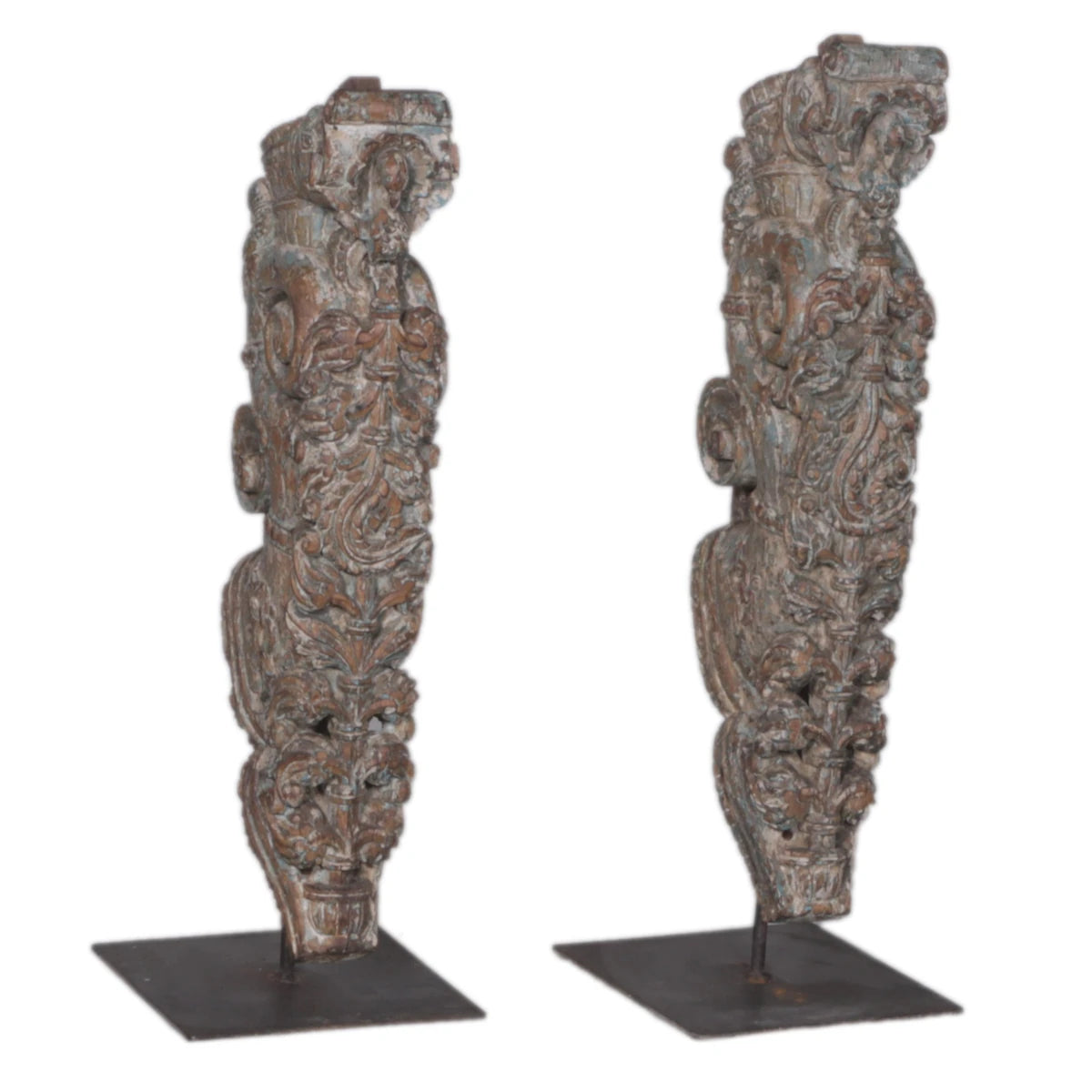 Wooden Bracket with Iron Stand-Style B: Product View